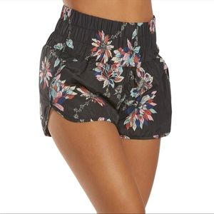Free People Movement High Waisted Floral Workout Shorts